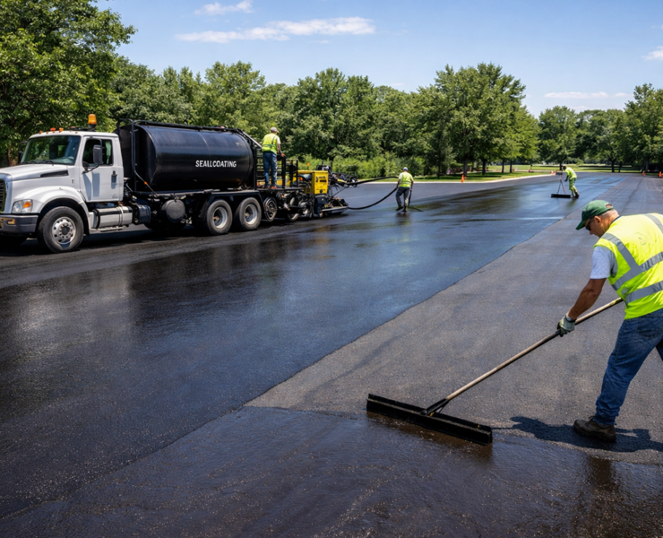 professional asphalt services seal coating