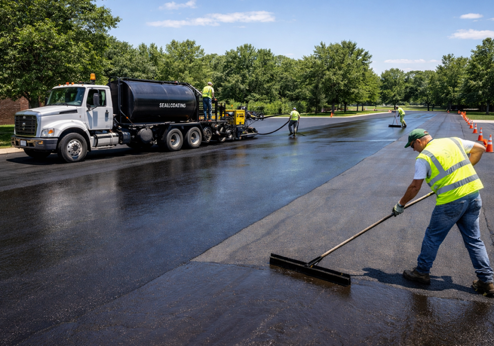 professional asphalt services seal coating